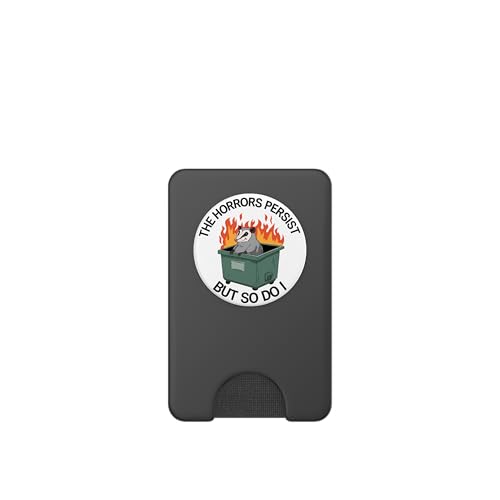 Funny Opossum Dumpster Fire Meme Design PopSockets PopWallet for MagSafe