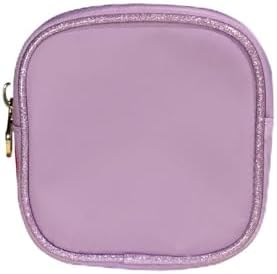 dreamie - Purple, Travel Bag, Cute Heart Makeup Bag, Cosmetics, Electronics, Essentials, Car, Organizer, Easy to Clean, Smooth Gold Zipper, Portable, Luxury Nylon - Taffy Sparkle image 3