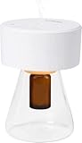 LOXIM Twilight Aromatherapy Diffuser - Nebulizing Technology for Essential Oils, Full Spectrum Oil Adaptability, Optional LED Light, Waterless, Super Quiet, Portable, Battery Operated-White