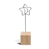 Material resistente: el tarjetero adopta clips de metal y bases de madera, ecológico, portátil, ligero, asegurando una larga vida útil.