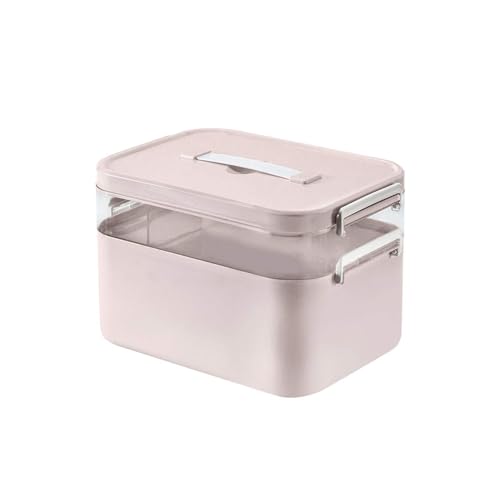 Cassetta dei medicinali Scatola per multistrato portatile per famiglia domestica scatola per farmacia trasparente cassetta di pronto soccorso