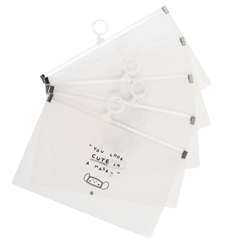 HOMSFOU 5 bolsas de almacenamiento reutilizables para mascarillas limpias y secas para uso en casa, oficina, escuela, organizador conveniente para actividades al aire libre