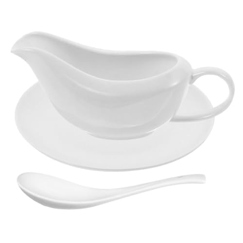 MOLUCKFU Ergonomic Handle Milk Pitcher Ceramic Creamer Pitcher for Coffee/syrup Service