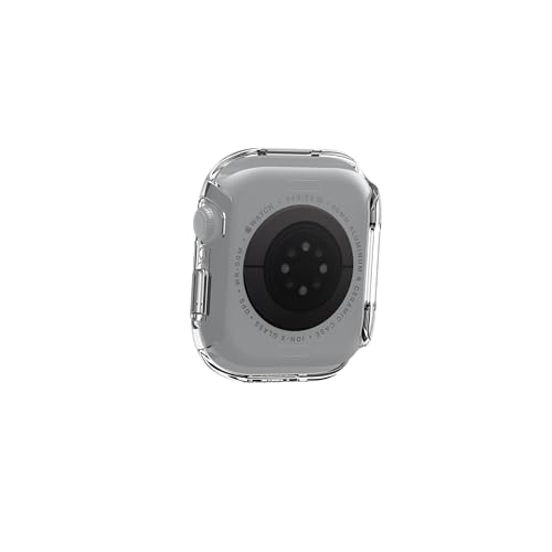 Image of URBAN ARMOR GEAR UAG Designed for Apple Watch Case 46mm iWatch Series 10, Scout Transparent Rugged Military Grade Dropproof Snap-On Protective Bumper Hard Case, Clear