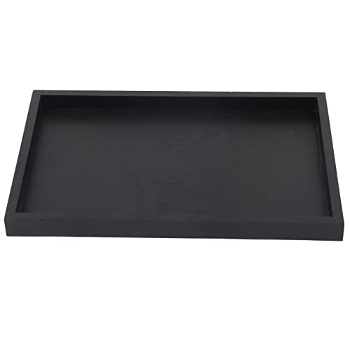 Bandejas decorativas de madera con forma rectangular, juego de bandejas de comida para desayuno, bandejas de servir de madera, cena, té, mesa de café, barbacoa, fiesta (22 x 12 x 2 cm), bandejas de