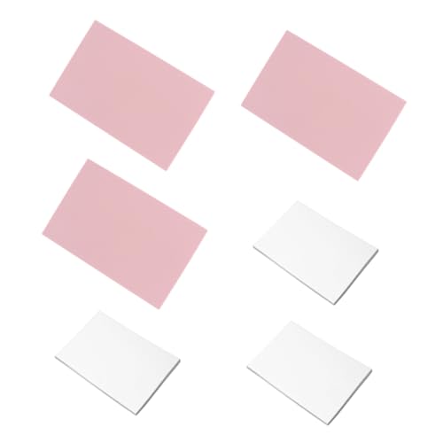 HOODANCOS 6 Pack White Pink Rubber Carving Blocks DIY Crafts Material Engraving Blocks for Stamps