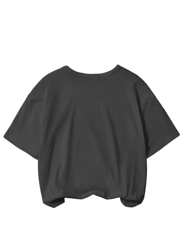 Image of Girl's Bow Graphic Tees Crew Neck Short Sleeve Summer T Shirts Preppy Cute Clothes for Girls