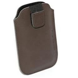 Fondina CUOIO Testa di Moro L Moda : étui cuir marron foncé et rangement ergonomique taille L