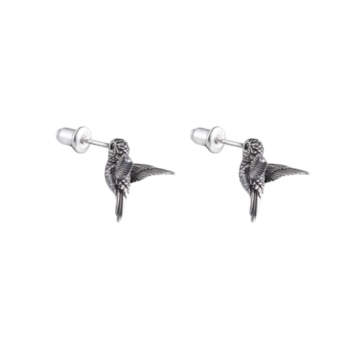 COPPERTIST.WU Hummingbird Stud Earrings Dainty Earrings Hummingbird Jewelry Gifts for Women Wife(925 Sterling Silver/18K Gold Vermeil)