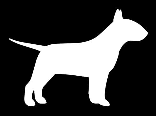 SixtyTwo24 Bull Terrier Decal- {White} 5'' Sticker - Sticker, Dog Decal, Puppy, mom Dog, spud Mackenzie SIX736W