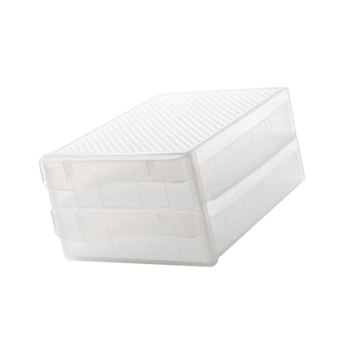 Contenedor de huevos de gran capacidad para 60 unidades con un sistema apilable de doble capa