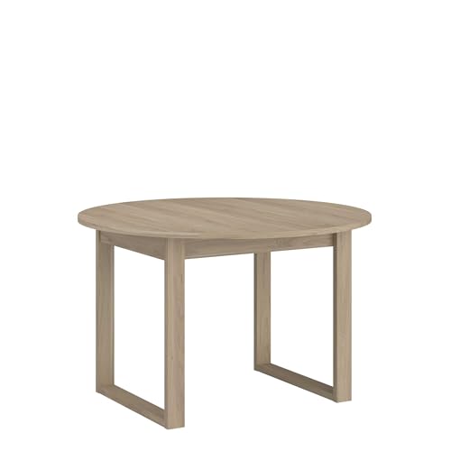 Table a manger extensible - BETTY - Ronde - Décor chene - 4 / 6 personnes - 120 / 155 x 120 x 75 cm - PARISOT