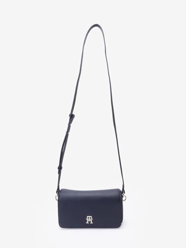 Image of Tommy Hilfiger Solid Blue Pu Sling Bag