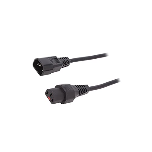 Câble IEC C13 femelle vers C14 mâle de 3 mètres Noir avec système de blocage anti-déconnexion