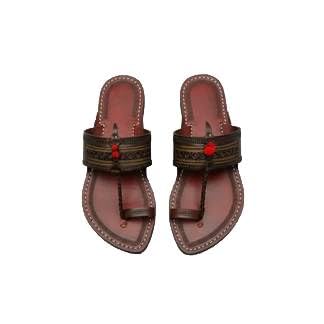 Karagiri Yuga Men's Genuine Leather Kolhapuri Chappal | Premium Craft Series Handmade Authentic Kolhapuri Sandals | Soft Cushioned Footbed | Lightweight Traditional Indian Daily Wear, Festive & Wedding Footwear-image-35