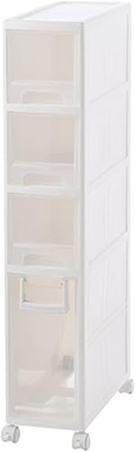 ChoyClit 収納キャビネット 引き出し式スリットキャビネット 隙間 収納16cm完成品 スリムチェスト収納 ボックス 引き出し ケース洗面化粧台収納棚 洗面所 隙間 洗剤収納 キッチンチェスト 調味料ラック 押し入れ収納 キャスター付き プラスチック