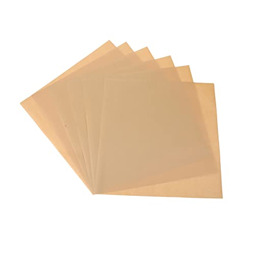 OFFSCH 200pcs Food Plate Paper Snack Wrapping Kitchen Greaseproof Yellow Beige for Snack Shop Catering Industry