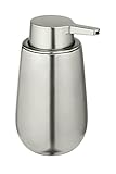 WENKO Seifenspender Badi Chrom matt, hochwertige Keramik mit Metallic-Oberfläche, Pumpkopf aus...