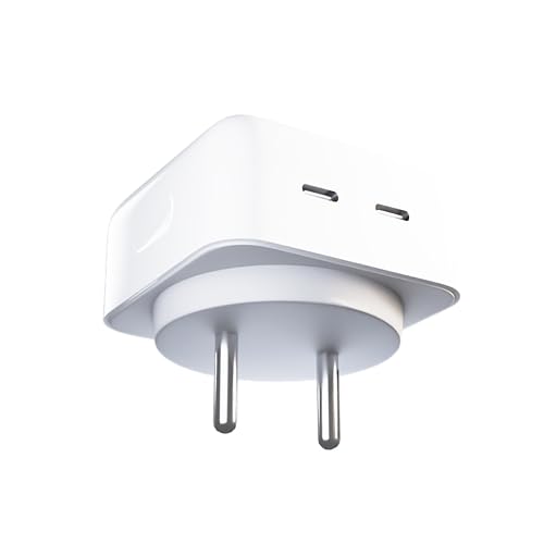 Image of Vismac Hyper 54W Dual Type-C PD Fast Charger, Smart Power Distribution, Overheat & Overvoltage Protection, Compact Travel Adapter, Fast Charging for iPhone, Android, Tablets & USB-C Devices