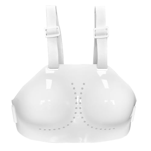 女性用フェンシングチェストガード フェンシング用品 調節可能 ソフトでぴったりフィット フルーレ エペ サーブル用(White,XL)