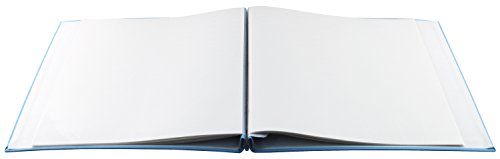 Image of MCS Expandable 10-Page Fabric Scrapbook Album with Photo Opening Cover and 12 x 12 Inch Pages, 13.5 x 12.5 Inch, Sky Blue