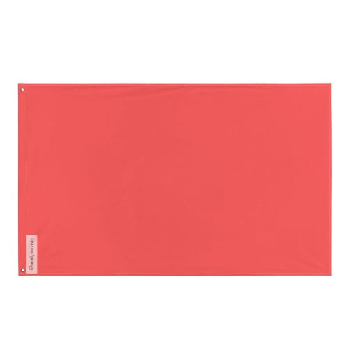 Drapeau rouge clair pour décoration extérieure et événements associatifs avec bande blanche