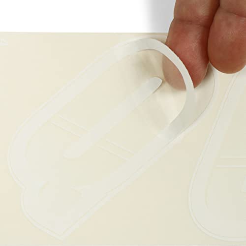 Image of STIFFIE Techtron Transparent /White 3 inch DOT Decal Kit Registration Numbers Vinyl Lettering Semi Truck Tractor Trailer Decals