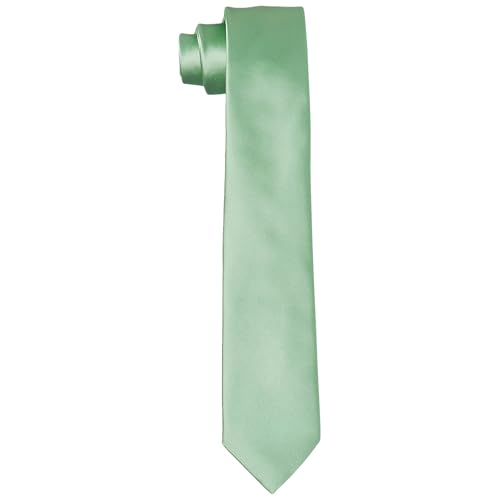 DonDon corbatas para hombres hechas a mano aspecto seda 6 cm Verde lima
