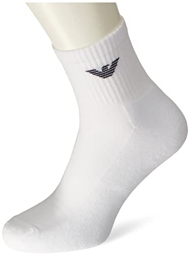 Emporio Armani Homme 3-pack Short Socks Sporty Terrycloth Lot de 3 paires chaussettes courtes, Blanc, Taille unique EU
