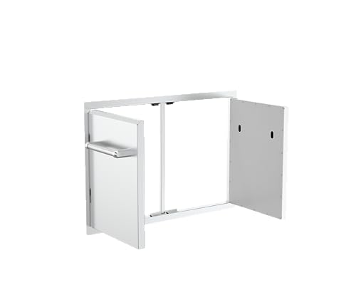 Image of SPIRE 33 inch Built-in Double Access Door, Stainless Steel, Heavy-Duty Handles, Universal Mount, Perfect for Outdoor Kitchens & Islands, BBQ, Outdoor Grilling, Backyards, 780-0018B