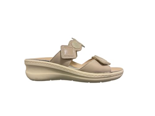 Chaussons femme Melluso K95233 confortables à semelle amovible et double scratch