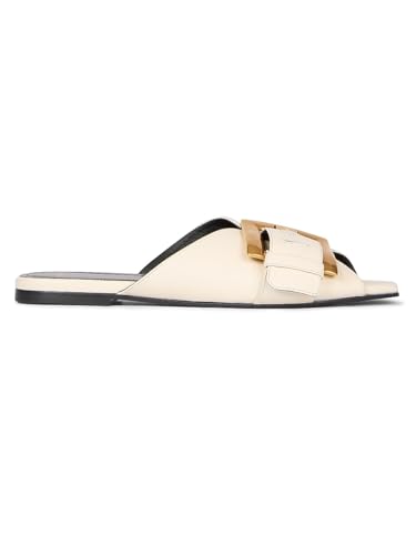 Anthe Buckle-Accented Leather Sandals