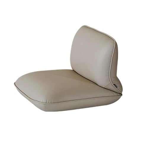 Fauteuil de sol rembourré tatami beige pour adulte avec repose-pieds de salon