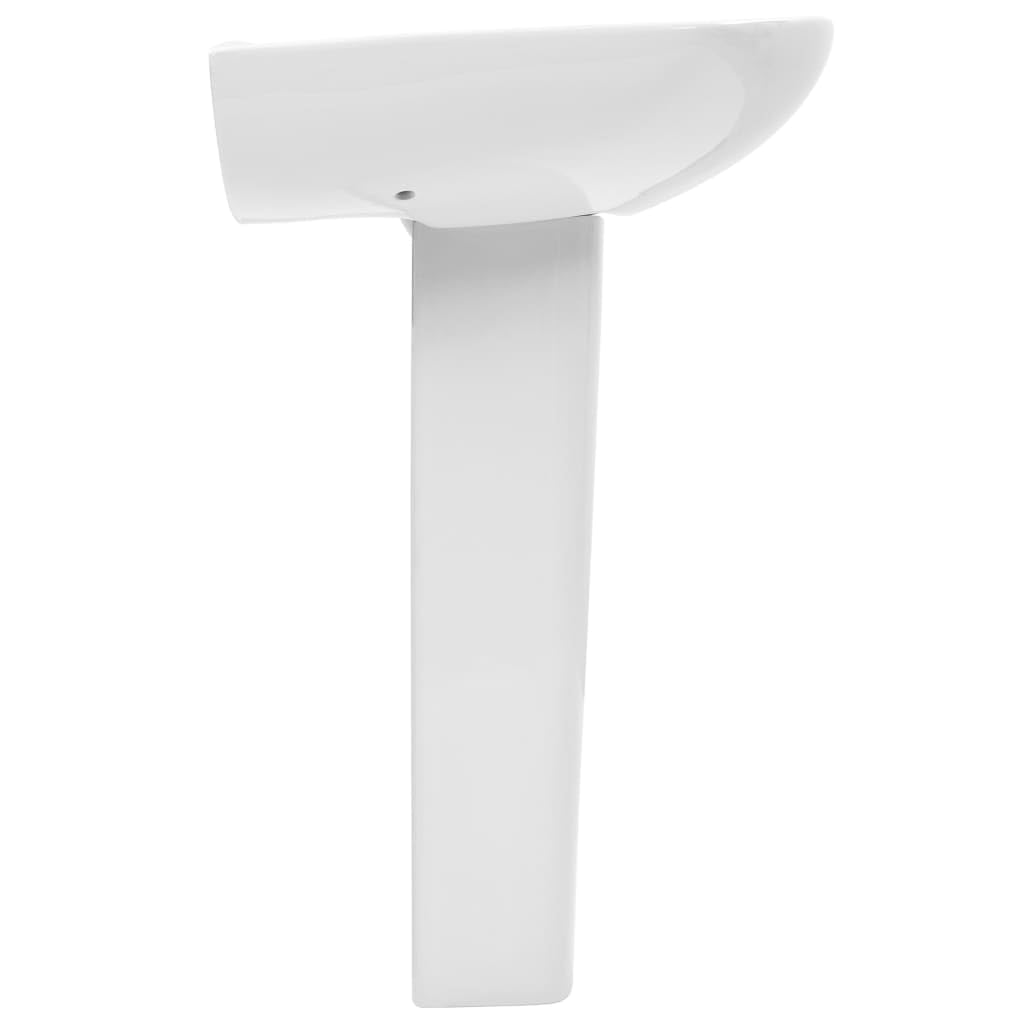 vidaXL Lavabo de pie de cerámica blanco 650x520x200 mm