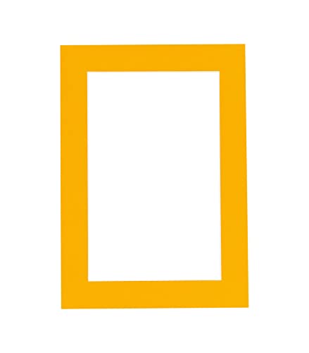 8x10 Mat Bevel Cut for 5x7 Photos - Acid Free Golden Orange Precut Matboard - For Pictures, Photos, Framing - 4-ply Thickness