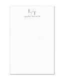 DESIGN This notepad design features a monogram and name printed at the top of the notepad. This design can be for an individual with first and last names or for a couple with 2 first names. NOTEPADS Available in 4 sizes (Mini, Small, Medium and Large...