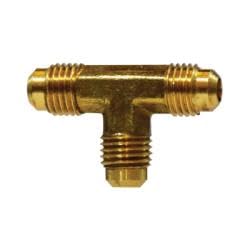10160 Union Tee, 5/16 in Male Flare x 5/16 in Male Flare x 5/16 in Male Flare, Brass (2 Pack)