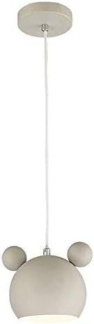 YYM Cartoon Chandelier Cute Mouse Pendant Light Fitting Fun Children's Bedroom Ceiling Lamp Shade Wrought Iron Hanging Lights 4 Colors E27 Height Adjustable,White