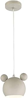 YYM Cartoon Chandelier Cute Mouse Pendant Light Fitting Fun Children's Bedroom Ceiling Lamp Shade Wrought Iron Hanging Lights 4 Colors E27 Height Adjustable,White