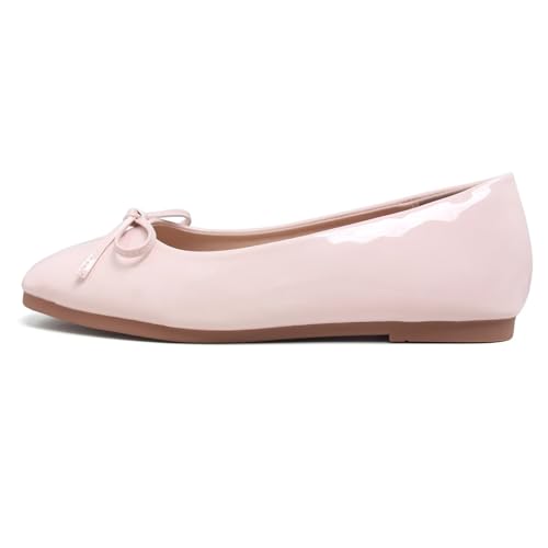 Image of Dear Time Women's Casual Foldable Ballet Flats Square Toe Ballerina Flats Shoes Comfortable