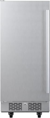 Avallon AFR152SSODLH 15 Inch Wide 3.3 Cu. Ft. Outdoor Compact Refrigerator with LED Lighting and Left Swing Door
