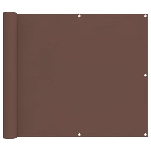 vidaXL Ekran balkonowy Brązowy 100 x 800 cm Materiał Oxford, Nowoczesna zasłona balkonowa, odporna na UV, wodoodporna, trwałe rozwiązanie na ogród, taras, czy patio
