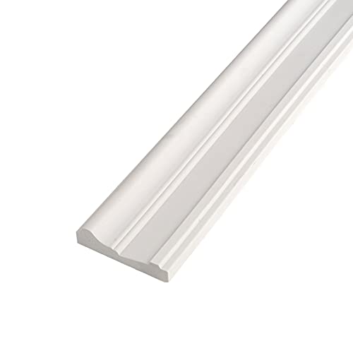 Moldura 3D autoadhesiva de 1m en color blanco para borde de espejo