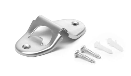 HENDI Flaschenöffner, wandmontierter, Inkl. Schrauben, 30x50x(H)10mm, Edelstahl