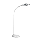 UMPOOL Daylight LED Lamp 2 in 1 Magnifying Floor Lamp 5X & Floor Lamp 6500K for Reading, Repair, Crafts, Sewing etc. (White)