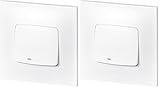 DESIGN SIMPLE ET ÉLÉGANT : L'interrupteur mural Neptune au design monobloc est idéal pour une pose encastrée. Son voyant lumineux permet de vérifier en un clin d'œil le statut d'un éclairage situé dans une autre pièce ou à l'extérieur.