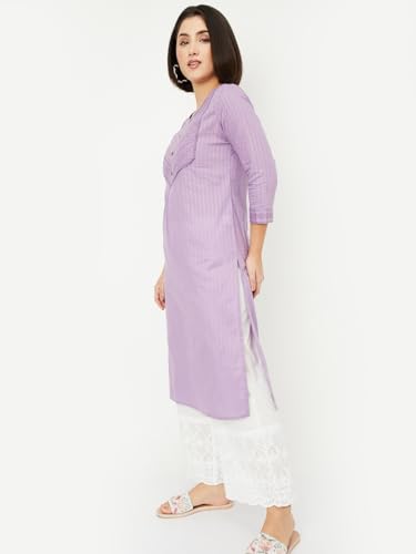 Image of Max Women's Cotton Blend Regular Fit Casual Kurta