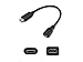 AddOn 7" USB 3.1 (C) Male to Micro-USB 2.0 (B) Female Black Adapter Cable (USBC2MUSB2FB)