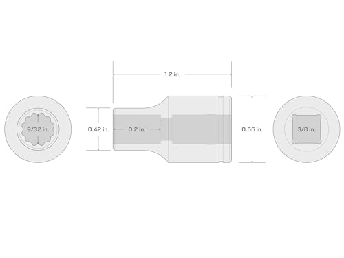 Image of TEKTON 3 /8 Inch Drive x 9 /32 Inch Shallow 12-Point Socket | SHD12207