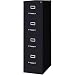 Pemberly Row 4 Drawer 25" Deep Letter File Cabinet in Black, Fully Assembled